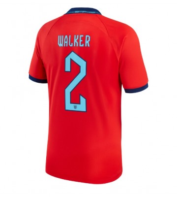 England Kyle Walker #2 Bortatröja VM 2022 Kortärmad